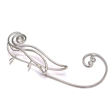 Blumen Elfenohr Ear Climber Sterling Silber Ear Crawler Ohrringe