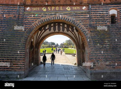 Lubeck Germany April Entrance Arch Of The Lubeck Holstentor