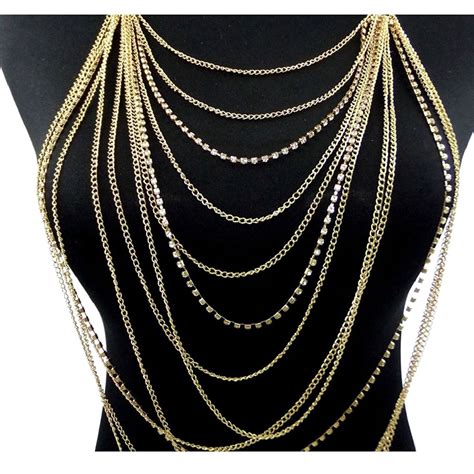 Women Sexy Belly Body Chain Bikini Chain Tassel Necklace Gold N5R1 EBay