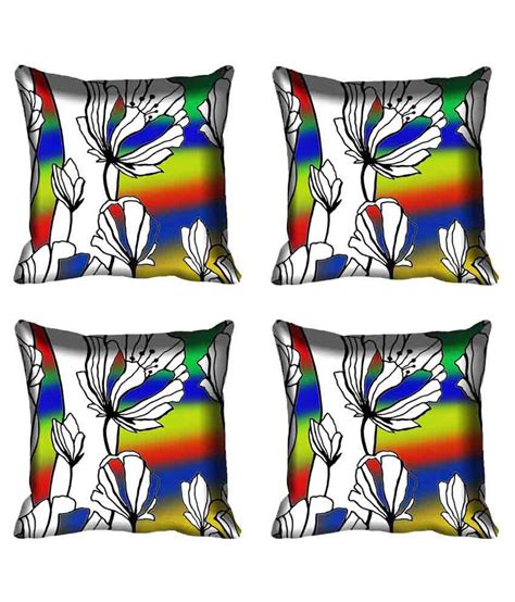 Mesleep Multicolour Satin Printed Cushion Cover Pack Of 4 Buy Online