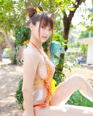 Busty Japanese Sayuki Matsumoto Outside Posing Her Natural Big Tits In Bikini Porn Pictures XXX