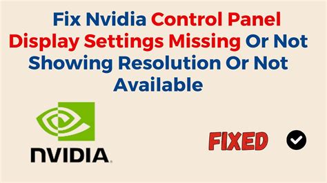 How To Fix Nvidia Control Panel Display Settings Missing Or Not Showing