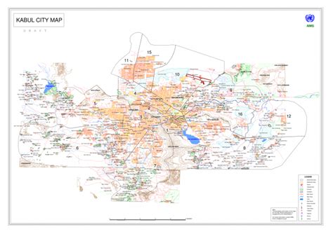 Kabul District Map