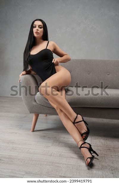 Brunette Model Wearing Black Bodysuit Royalty Free Images Stock Photos Pictures