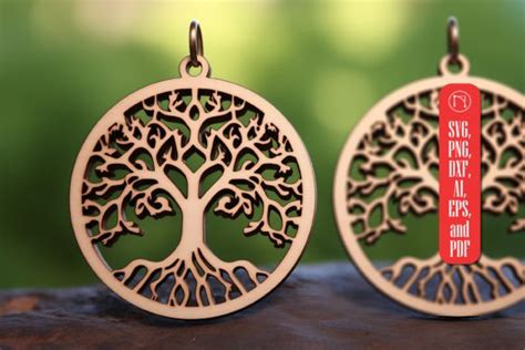 Tree Of Life Earring Svg Laser Cut File Graphic By Ngised Creative