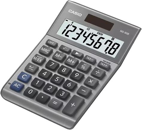 Casio Ms 80b Standard Function Desktop Calculator Silver