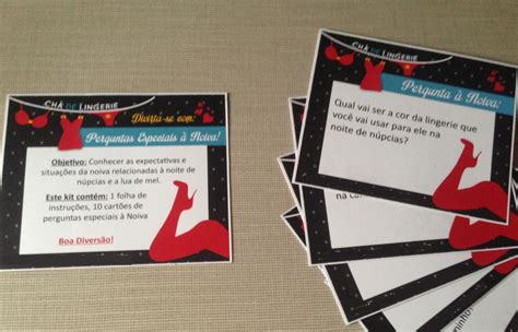 Kit de Brincadeiras Chá de Lingerie Elo7 Produtos Especiais