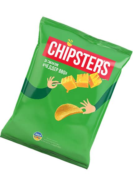Чипсы картофельные «Chipsters» со вкусом чеддер BBQ, 130г к пиву купить ...