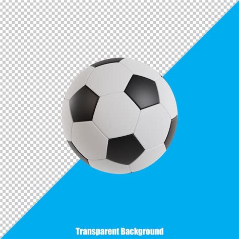 Bola De Futebol Realista Estilizada Em D Em Fundo Transparente Psd