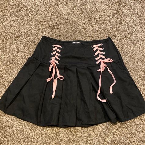 BRAND NEW Pink And Black Hot Topic Skirt Gothgirl Depop