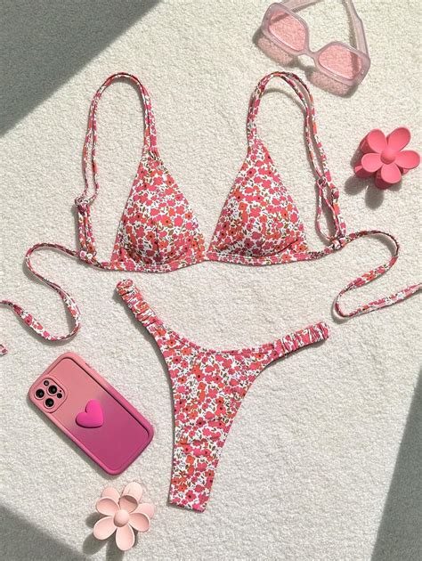 Swim Mod Conjunto De Bikini Sexy Para Mujer Con Estampado Floral Para La Playa De Verano