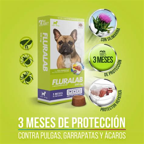 Ripley ANTIPULGAS PERRO FLURALAB TABLETA 4 5KG A 10KG CON HEPATOPROTECTOR