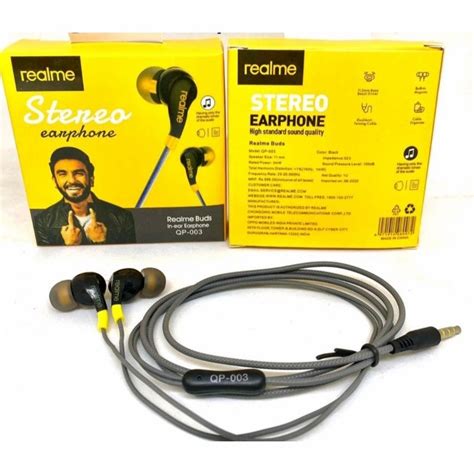 Jual Headset Handsfree Realme Qp Super Bass Stereo Earphone