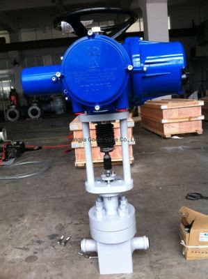 High Temperature Flanged Ends Electric Actuated Angle Type Globe