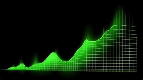 Green Line Graph on Black Background