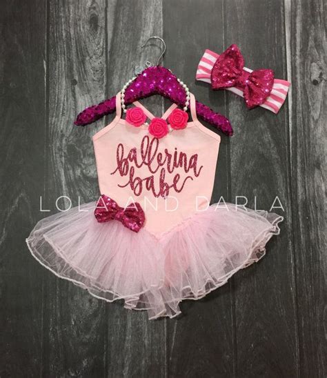 Ballerina Babe Leotard Tutu Dress Birthday Outfit Dance Class Tutu Costume Birthday Outfit