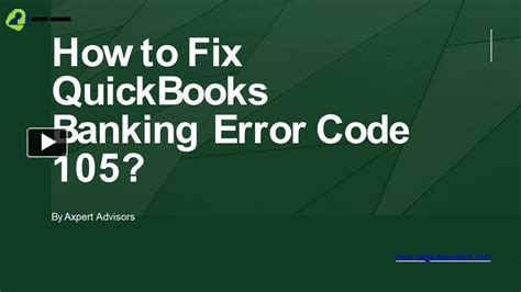 Ppt How To Fix Quickbooks Banking Error Code Powerpoint