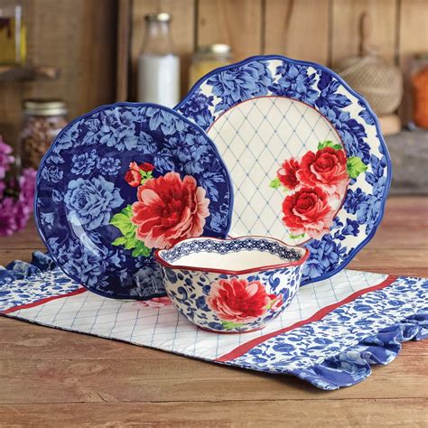 Amazon.com | Heritage Floral 12-Piece Dinnerware Set - Includes Dinner ...