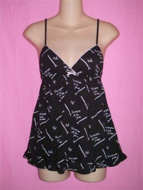 Victoria S Secret Lingerie Pink Print Cami And Panty Sleepwear Pajama