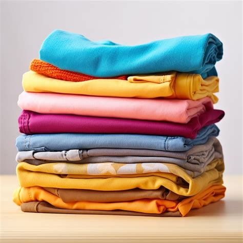 Premium AI Image | Photo of colorful folded clothes