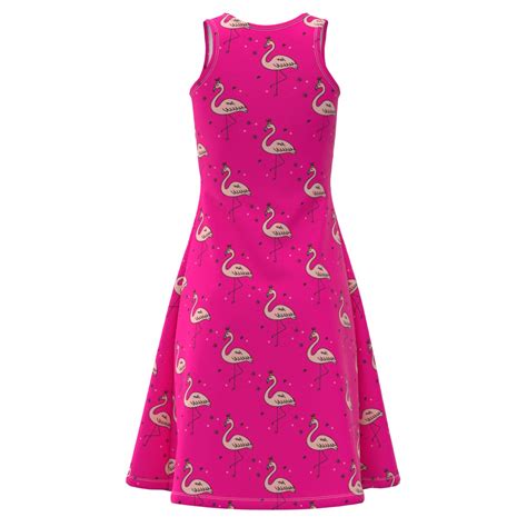 Girly Pink Flamingo Sleeveless Dress - EightyThree XYZ Clothing