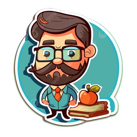 Teacher Apple Sticker Png Vector Psd And Clipart With Transparent