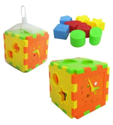 Cubo Didatico Colorido Blocos De Encaixe Brinquedo Educativo Mercadolivre