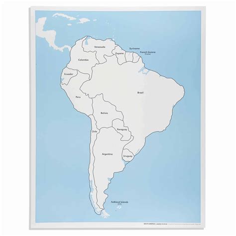 South America Control Map Labeled Nienhuis Montessori