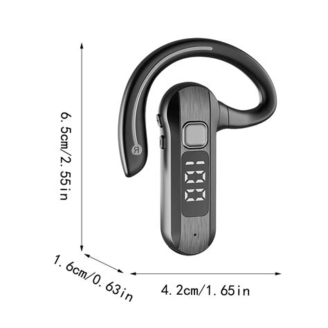 Eudgs Headset Wireless Earpiece With Noise Cancelling Microphone For Driving Ear Headphones For