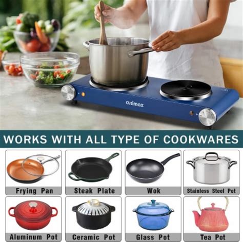 Cusimax Double Cast Iron Hot Plate W Blue Kroger