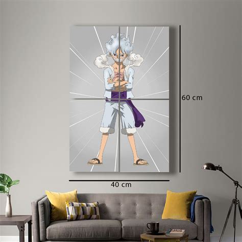 Jual Poster Kayu One Piece Luffy Gear Hiasan Dinding Dekorasi