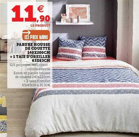 Promo Parure Housse De Couette X Cm Taie D Oreiller X