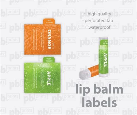 Custom Printed Lip Balm Labels