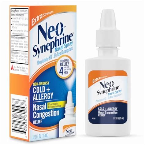 Neo-synephrine Cold & Sinus Extra Strength Nasal Decongestant Spray ...