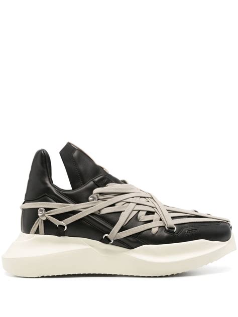 Rick Owens Megalace Geth Runner Sneakers Black Farfetch