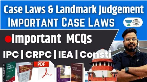 TOP Landmark Case Laws MCQs For UP PCSJ Punjab Judiciary