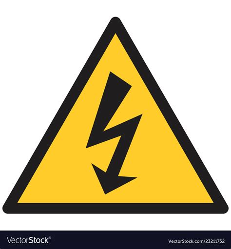 Electrical Hazard Symbol Royalty Free Vector Image