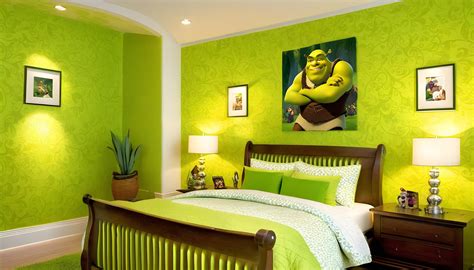 This is my Shrek Room. I sit awake in bed at night, looking up at the ...