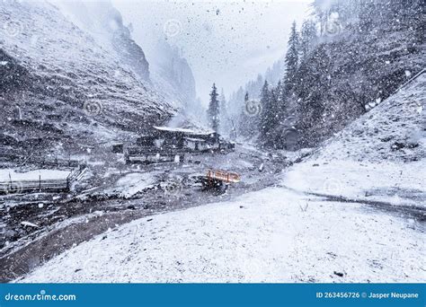 Heavy Snowfall in Rara Lake and Rara National Park, Mugu, Nepal Stock ...