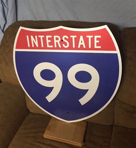 Vintage Original Interstate 99 Sign Highway Shield New Old Etsy In 2021 Sign Man Man Cave