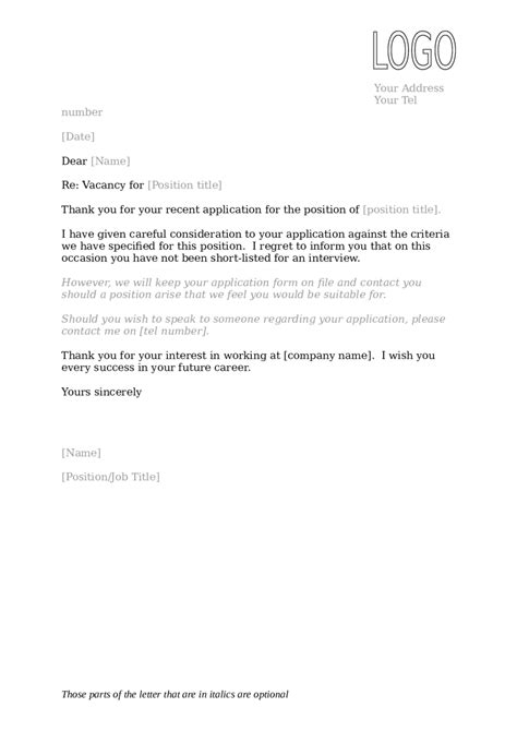 Candidate Rejection Letter Sample Edit Fill Sign Online Handypdf