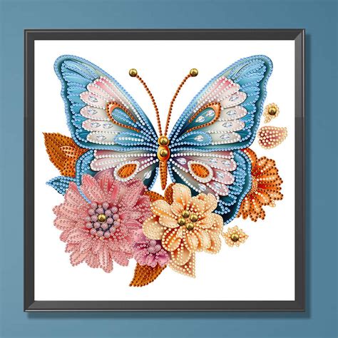 5D DIY Partial Special Shaped Drill Diamond Painting Garden Butterfly