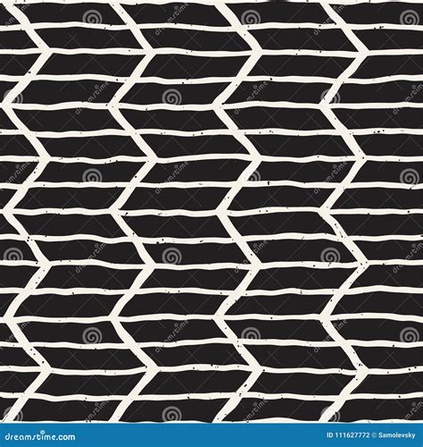 Hand Drawn Lines Seamless Grungy Pattern Abstract Geometric Repeating