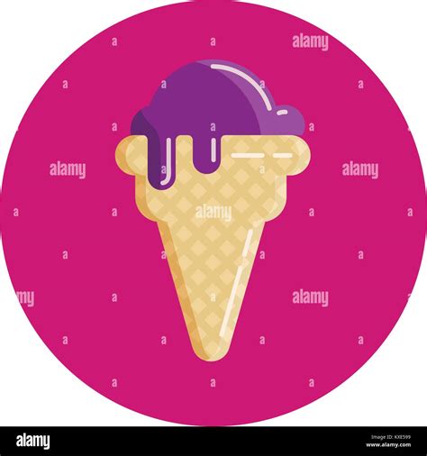 Soft scoop vanilla ice cream Stock Vector Images - Alamy