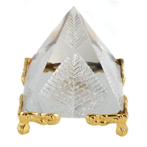 Pyramide Cristal Feng Shui Sur Pieds Cm Zenvol Vente En Gros