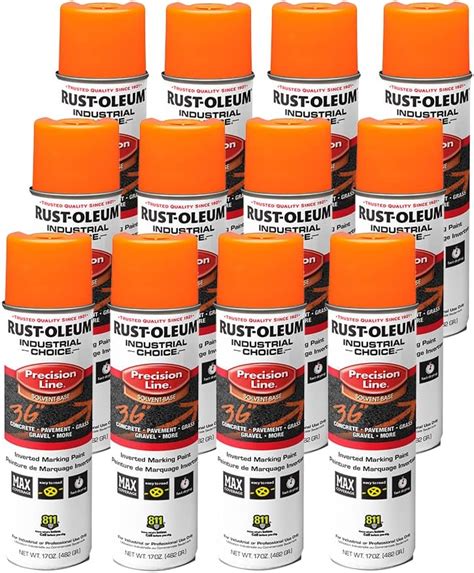 Rust Oleum 201516 12pk Industrial Choice Inverted Solvent Based Marking