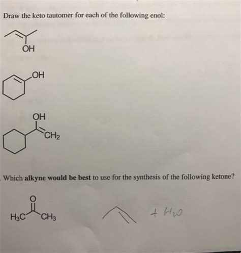 Draw The Keto Tautomeric Form Of The Following Compound