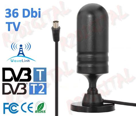 ANTENNA CASA AUTO DVB T DVB T2 Segnali Televisivi VHF E UHF 36 DB