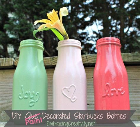 Embracing Creativity Diy Paint Decorated Starbucks Bottles Starbucks