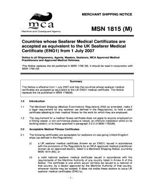 Fillable Online Countries Whose Seafarer Medical Certificates Are Fax